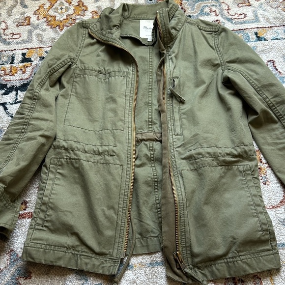 Madewell green olive fleet jacket size xxs item c3394 - Picture 3 of 12